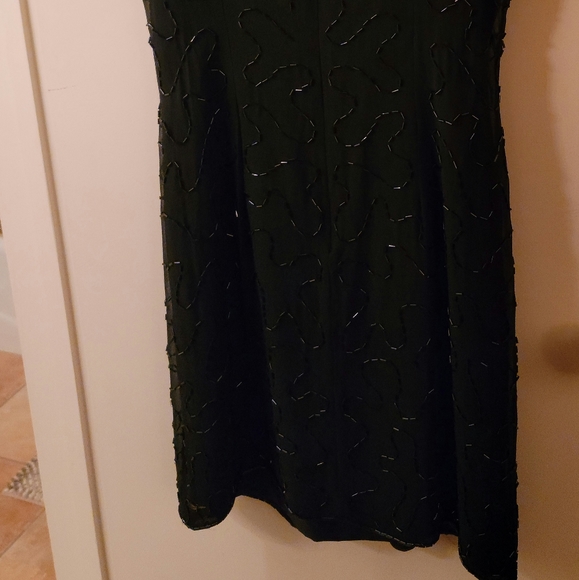 Sequin Beaded Little Black Dress Size 5 - Picture 5 of 11